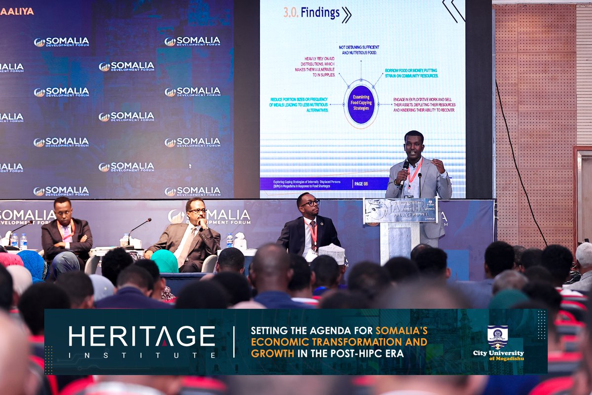 HIPSINSTITUTE's tweet image. Maalinta 2-aad iyo Madasha Horumarinta Soomaaliya, oo sanadkaan looga hadlaya, kobcinta dhaqaalaha Soomaaliya ee dayncafinta kaddib, waxaa wada jir u qabanaya Machadka Heritage iyo Jaamacadda City.
#SDF2024
#SomaliaDevelopment
#PostHipc
#HeritageForum