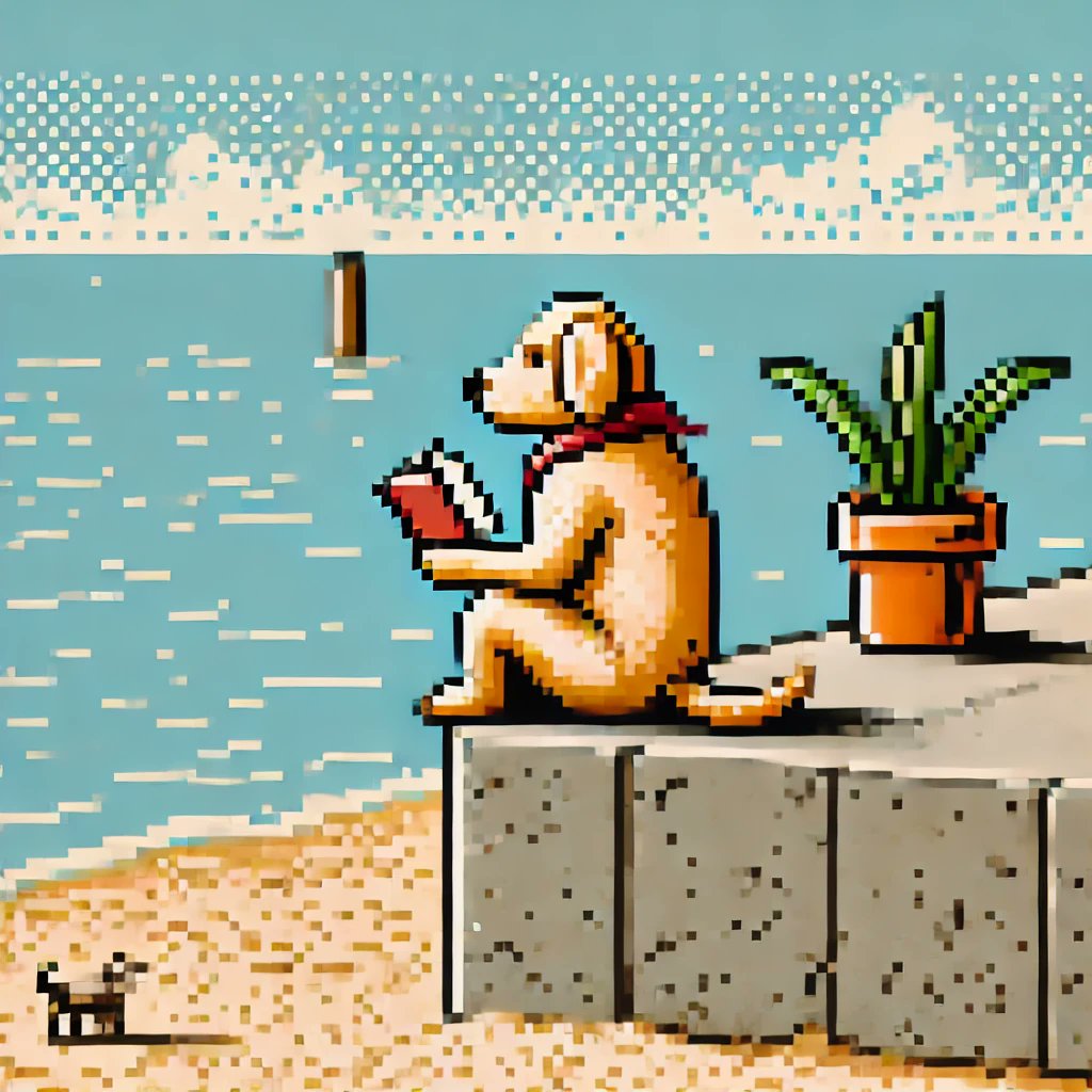 GregRalphQ's tweet image. #PixelArt #DogThoughts When you’ve eaten the poetry book and now you’re full of deep thoughts… 🐾📖 #RetroHumor #Contemplation #GamingAesthetic