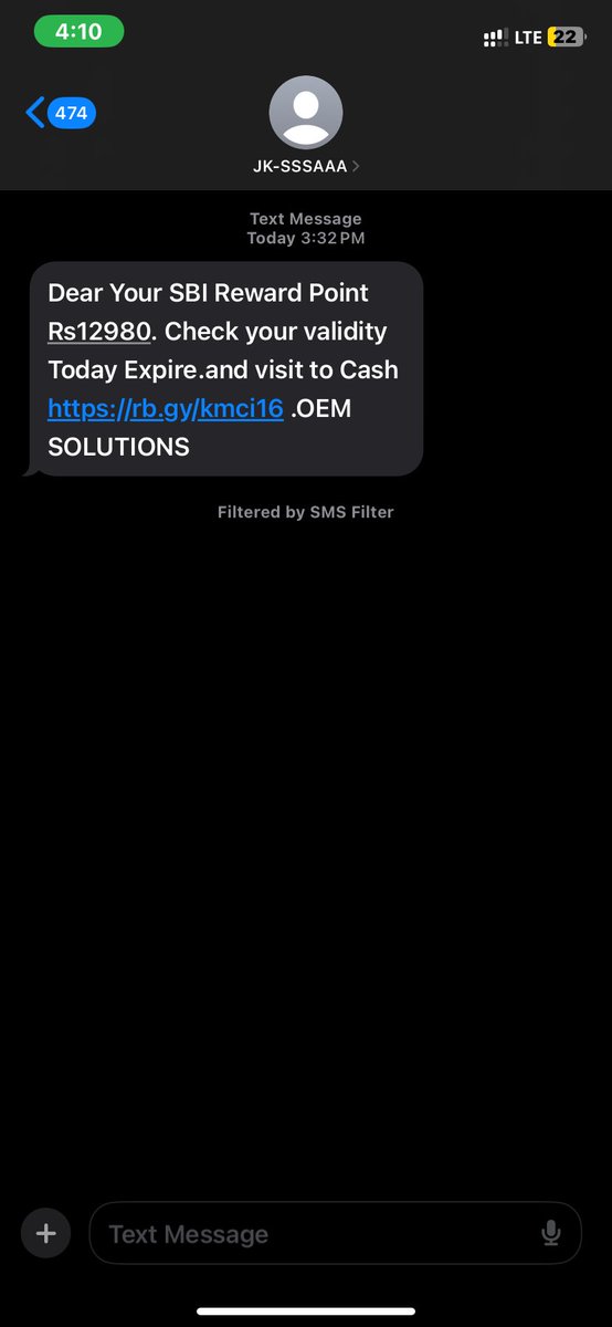 HaroonNasim's tweet photo. New phishing scam alert 

Every please beware 

Just got this text @TheOfficialSBI @SBICard_Connect 

Link : https://t.co/u5HjmkRxg2

#ccgeeks #scam #sbi #phishing https://t.co/h4I81ubiH7