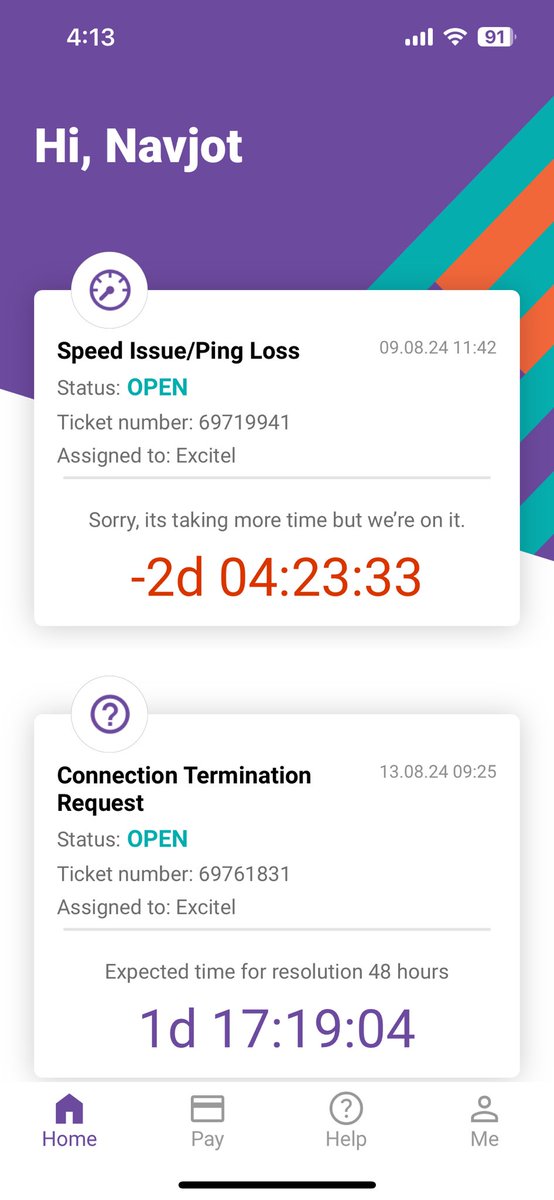 iam_navj0t's tweet photo. @excitel_rocks  
worst service i have ever face 
5th day still no one come for check the issue i’m facing i will never recommend this or use it again atlest please give me my money back back after termination if you can’t provide the service 
#Excitel
#bekar https://t.co/1PRsUVlcBl