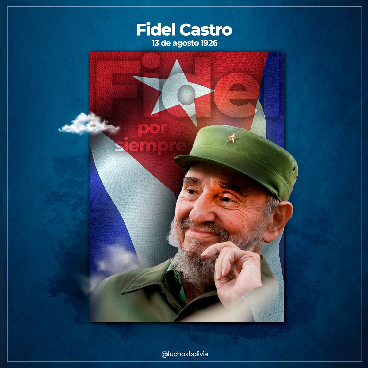 Como hoy hace 98 años, el 13 de agosto de 1926, nació el gigante de la Revolución Cubana, el comandante #FidelCastro, cuyos ideales antiimperialistas y lucha inquebrantable por una sociedad con más justicia social dejaron un profundo legado en el alma de nuestros pueblos.