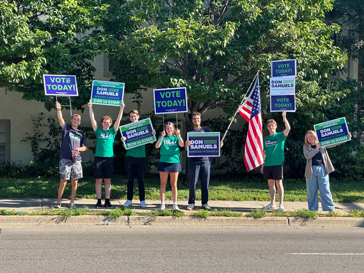 DonSamuelsMN's tweet image. It's been a wonderful morning so far! Went out and voted and then met up with some supporters. If you haven't voted yet, get out and vote! The polls are open from 7am - 8pm today! Find your polling location here: pollfinder.sos.state.mn.us