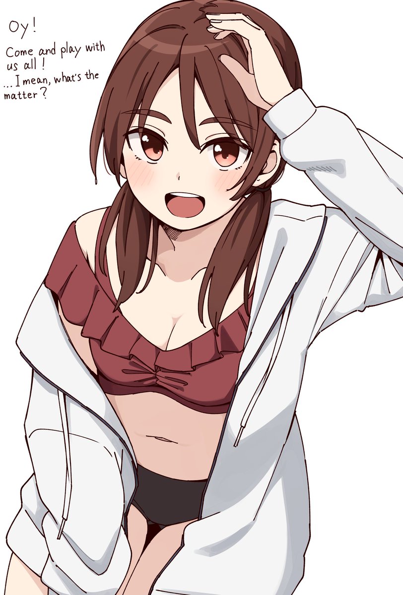 It's always exciting to see a girl you're close to in a swimming costume, isn't it?