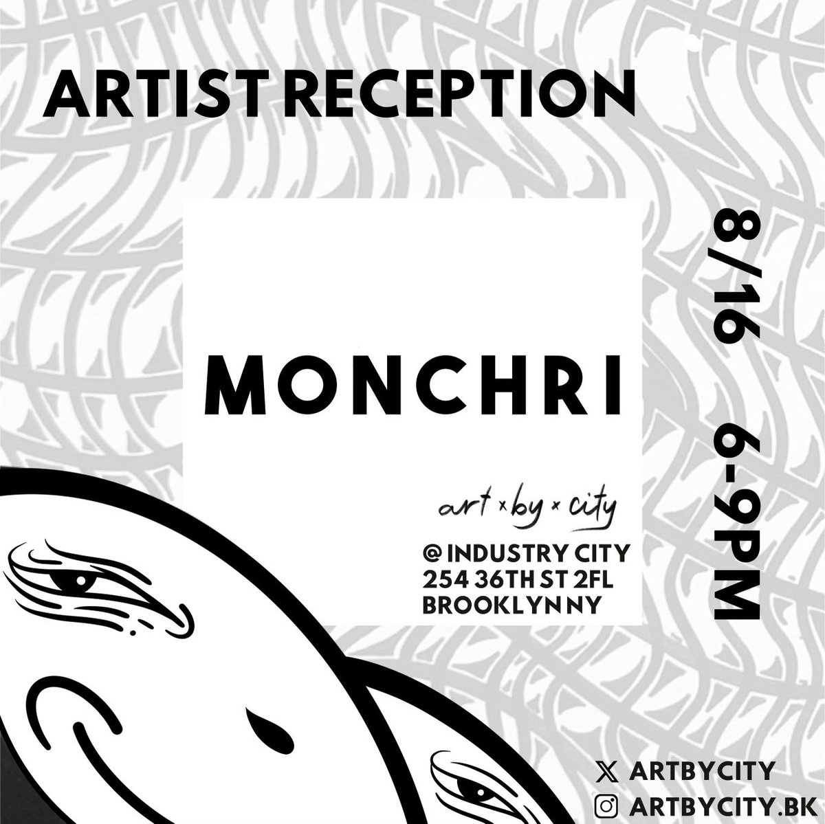 artbycity's tweet photo. Join Monchri https://t.co/msBRdxIfAc for Art By City gallery’s Friday evening reception.
August 16th, 6-9PM
254 36th St, #C255
Industry City, BK https://t.co/kZlb5ueAJq