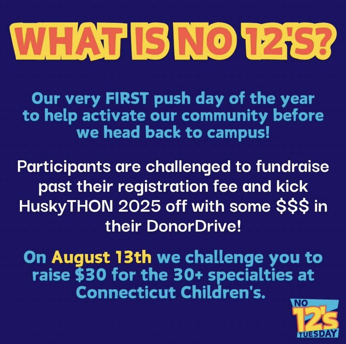 ‼️‼️PUSH DAY ALERT‼️‼️ Today, we challenge YOU🫵 to raise $30 for the 30+ specialties at Connecticut Children’s!!