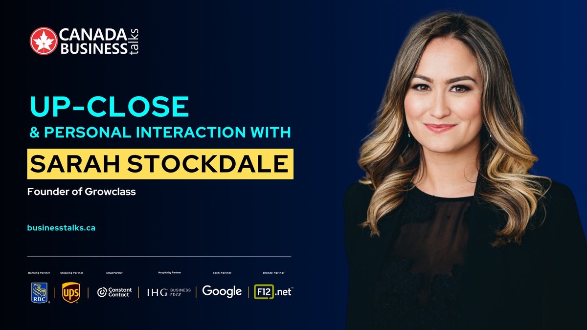 canadian_sme's tweet image. In this exciting episode of Canada Business Talks, we had the pleasure of chatting with Sarah Stockdale, the dynamic Founder and CEO of @growclass, Canada’s first Growth Marketing Training Program. 

Watch the full episode at youtube.com/watch?v=T_wyyV…

#MarketingMastery