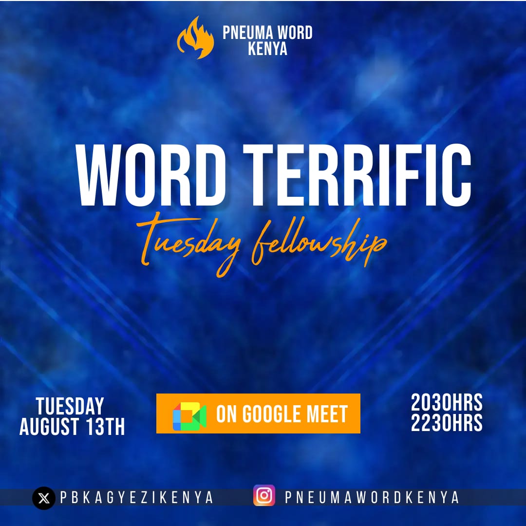 PneumaWordKenya's tweet photo. To join the fellowship, click this link:
https://t.co/WMjW2DbvHb
Or open Meet and enter this code: jqr-knyi-sqv
Share widely ππ
#PneumaFellowship
#WordTerrificTuesday
#MadeInChrist https://t.co/WgLRmmghtE