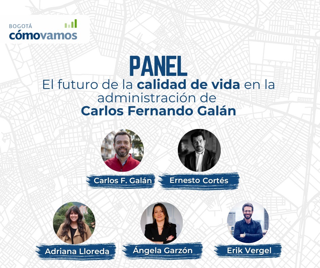 [EN VIVO 🔴] Te invitamos a ver la transmisión del Panel "El futuro de la calidad de vida en la administración de Carlos Fernando Galán", en el marco de la presentación del Informe de Calidad de Vida 2023 de <a href="/bogotacomovamos/">Bogotá Cómo Vamos</a>.
Conéctate aquí 📹:  youtube.com/watch?v=hoAFXT…