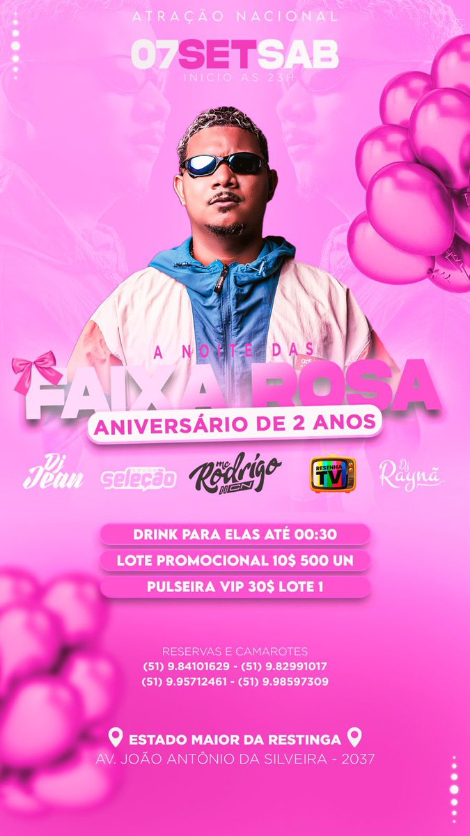 noitefaixarosa's tweet photo. 2 Anos da nossa querida Noite das Faixa Rosa, o tempo passa rápido né?? 2 anos de muitos eventos, muitas resenhas, muito pagode e muito funk! 🎀🥹
E nada melhor que comemorar essa noite mais que especial ao nosso modo né?🔥

VOCÊ É NOSSO CONVIDADO 🎀 https://t.co/paYeo9ucfv