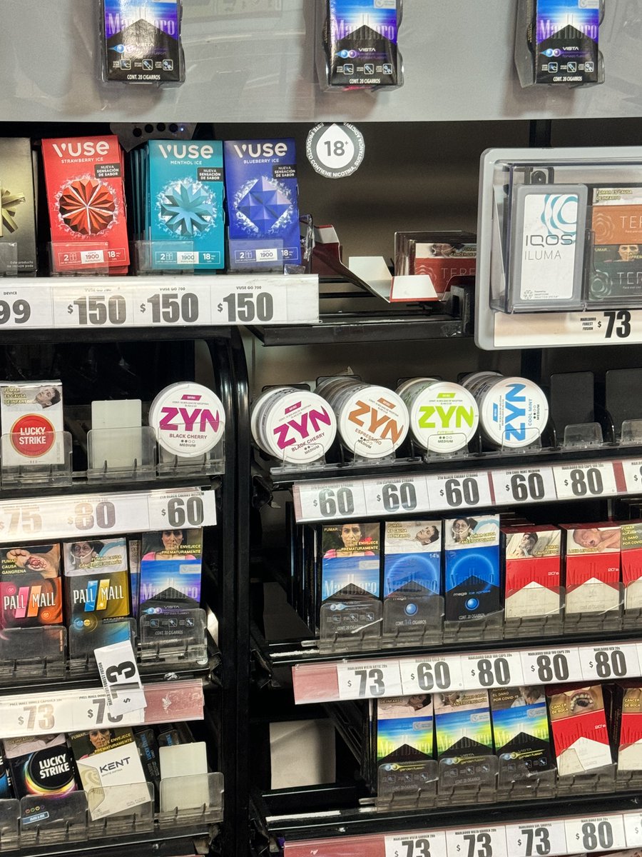 Oxxo in Mexico has begun to sell Zyn…. It's about $3 usd a can
