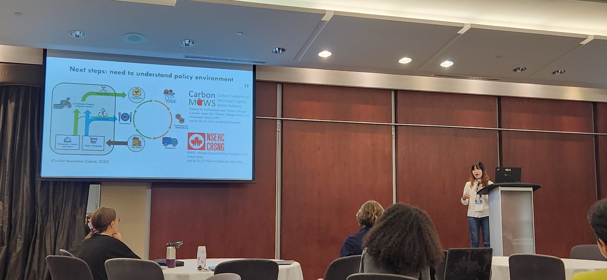 Xiaowen Li  #pecs3 highlights that 73% of food loss and Waste in Montreal happens in the IC&amp;T sector -- lots of work to be done!

 (Which is why our collaborative nserc alliance project on decarbonizing flw was created)
