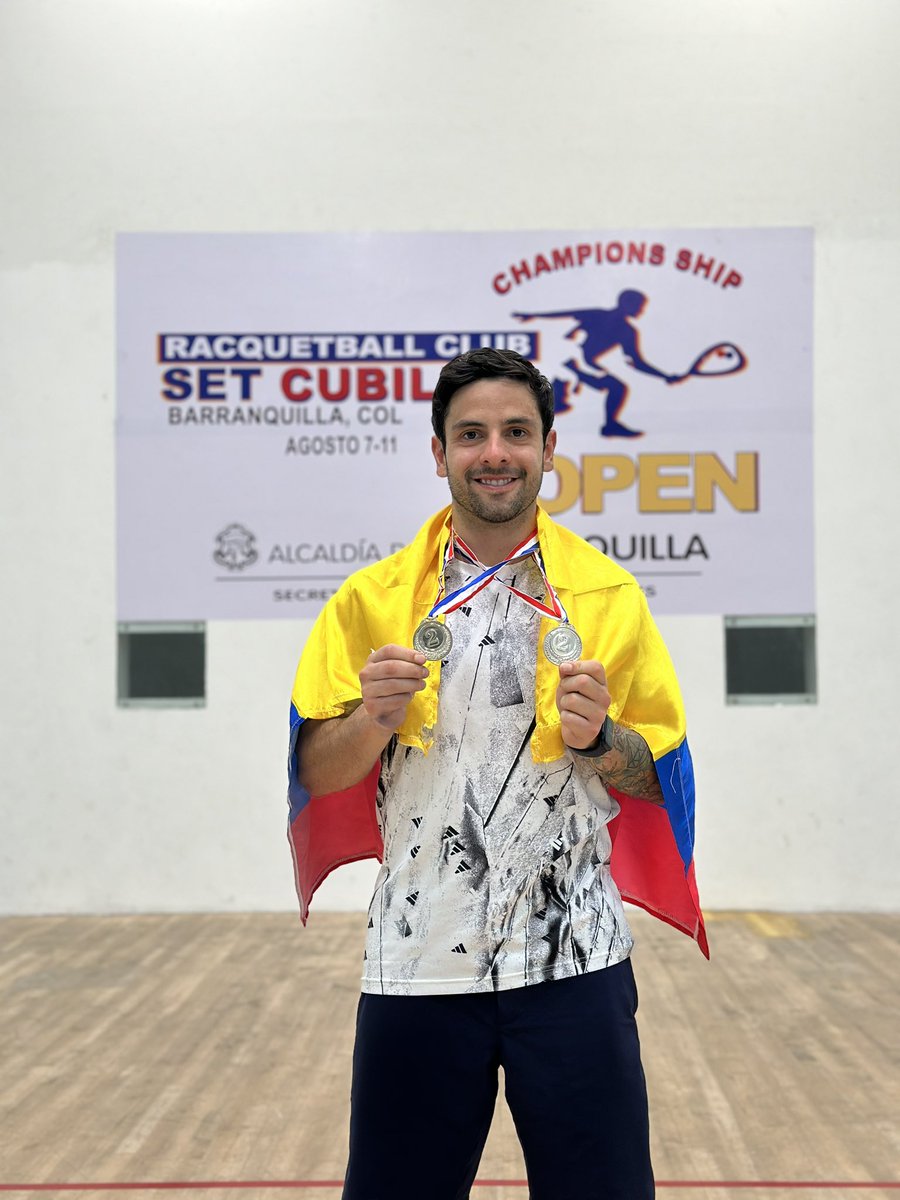 DanielUgalde90's tweet photo. Vice Campeón del Barranquilla Open de Racquetball 🥈 Singles y Dobles 🥈

Una semana increíble en Colombia representando a Ecuador 🇪🇨 

Este es el último torneo de preparación que tengo previo a competir en el torneo más importante del año, El Campeonato Mundial Open en San Antonio, Texas. 🇺🇸del 23 al 31 de agosto. 

El apoyo recibido a sido mínimo para mi preparación, por lo cual he tenido que financiarme con recursos propios toda la preparación para el Mundial, ojalá esto cambie en algún momento y podamos contar con más apoyo público y privado. 

Gracias a las personas que me apoyan y siguen mi carrera deportiva ✨ 

Vamos Ecuador 🇪🇨