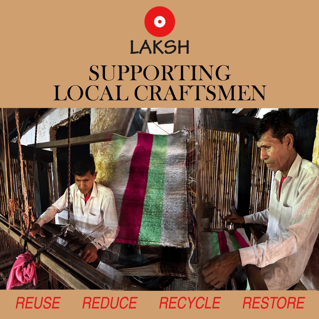 laksh2030's tweet photo. Using the concept of Reuse and Restore, leftover fabrics are woven into dari, mats and handbags. Through this process, Laksh also supports local craftsmen, for whom this work is a source of livelihood.

#sdg #supportinglocalcraftsmen #boostinglocaleconomy https://t.co/wu5CpVgHJz