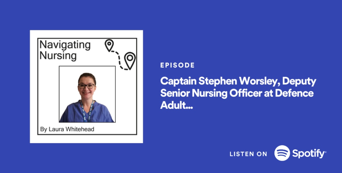 Laura Whitehead (@laurawh56878961) on Twitter photo New episode out now on #navigatingnursing with Captain Stephen Worsley Deputy Senior Nursing Officer #nurse #registerednurse #DefenceNursing #Onemedicalmindset #futureDMS #DMS
#Leadership #intensivecare
<a href="/DMS_MilMed/">Defence Medical Services</a>
#Nursing
<a href="/MiddlesexUni/">Middlesex University</a>
<a href="/NursingTimes/">Nursing Times</a>
<a href="/KCLalumni/">KCL Alumni</a> New episode out now on #navigatingnursing with Captain Stephen Worsley Deputy Senior Nursing Officer #nurse #registerednurse #DefenceNursing #Onemedicalmindset #futureDMS #DMS
#Leadership #intensivecare
<a href="/DMS_MilMed/">Defence Medical Services</a>
#Nursing
<a href="/MiddlesexUni/">Middlesex University</a>
<a href="/NursingTimes/">Nursing Times</a>
<a href="/KCLalumni/">KCL Alumni</a>