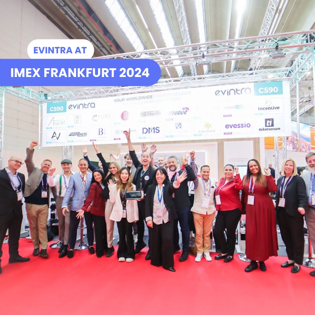 evintraofficial's tweet photo. EVINTRA at the top B2B events and MICE fairs worldwide! From Berlin to São Paulo, Frankfurt to London, Dubai and much more coming on our way. What’s been your favorite stop so far? Drop your thoughts in the comments below! 🤩⬇️ https://t.co/Q1Qd05OyVD