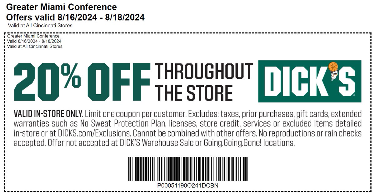 Scott Kaufman (@lakotawestad) on Twitter photo Greater Miami Conference 20% OFF SHOP EVENT
August 16th – 18th, 2024 (FRIDAY – SUNDAY)
All Cincinnati <a href="/DICKS/">DICK'S Sporting Goods</a> Sporting Goods Stores <a href="/westfirebirds/">LWHS Athletics</a> <a href="/FirebirdTweets/">FirebirdTweets</a> <a href="/gmcsports/">GMC Sports</a> Greater Miami Conference 20% OFF SHOP EVENT
August 16th – 18th, 2024 (FRIDAY – SUNDAY)
All Cincinnati <a href="/DICKS/">DICK'S Sporting Goods</a> Sporting Goods Stores <a href="/westfirebirds/">LWHS Athletics</a> <a href="/FirebirdTweets/">FirebirdTweets</a> <a href="/gmcsports/">GMC Sports</a>