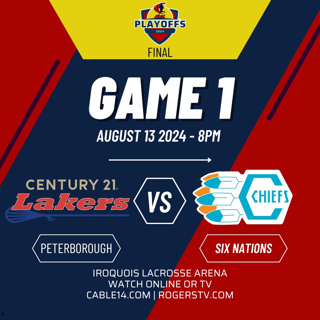 MajorSeriesLax's tweet photo. #MSLFinal Game 1
@PtboLakersLax VS @SN_Chiefs
8pm
ILA
Watch on TV @Rogerstv20 @cable14 @yourtvptbo
Watch online https://t.co/06z9LemKGJ https://t.co/7ECUcyW6LV