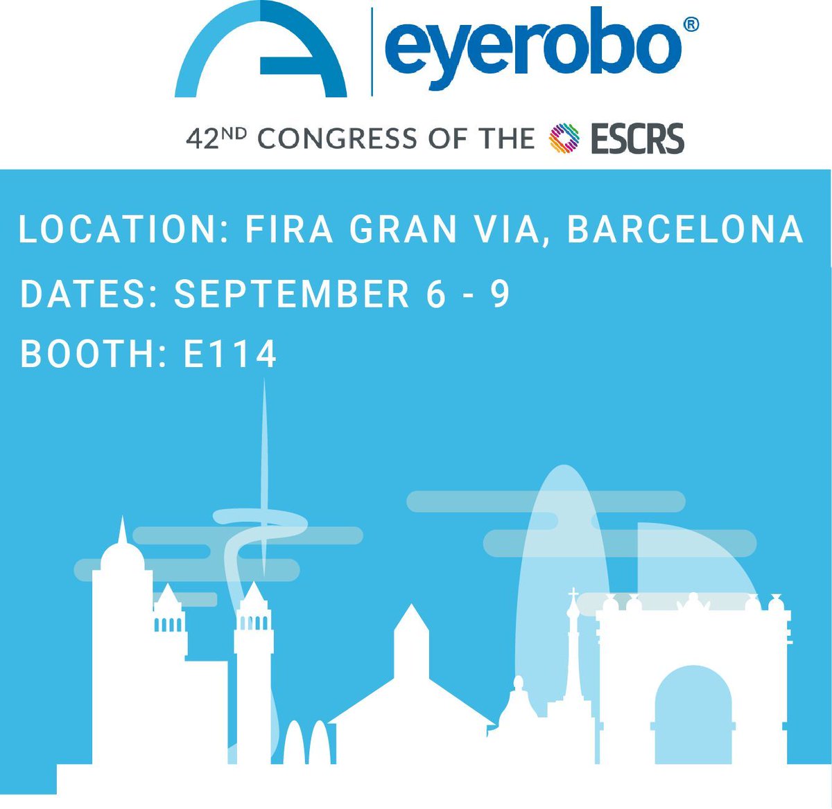 We are getting ready for the 42nd congress of The European Society of Cataract and Refractive Surgeons! 
Where? Fira Gran Via, Barcelona, Spain
When? From September 6th until 9th
What's the booth number? Hall 7, E114
To book an appointment send an email to: sales@adaptica.com.