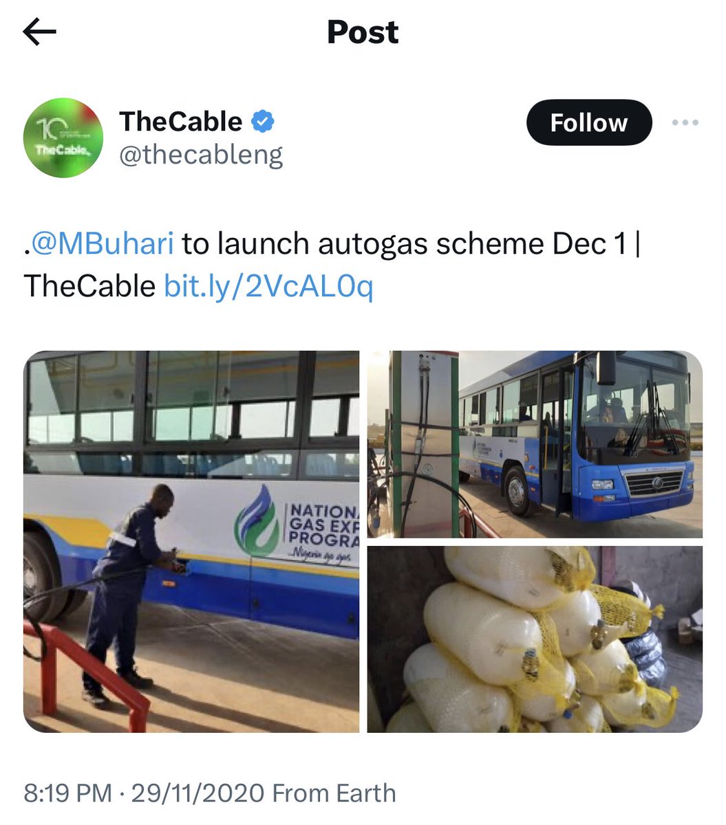 TheShehus's tweet photo. @ishakaa @MKKyari @MBuhari @officialABAT Buhari FG #DecadeOfGas was launched to include #Autogas/#CNG in the National Gas Expansion Program
but NNPC is telling Nigerians they reduced their 20% stake in Dangote Refinery to 7.2% to invest in CNG
โMaintaining 20% in D.R &invest in CNG
#LCNG #NGEP #NigeriaGoGas #YearOfGas https://t.co/LH7Tu0767H