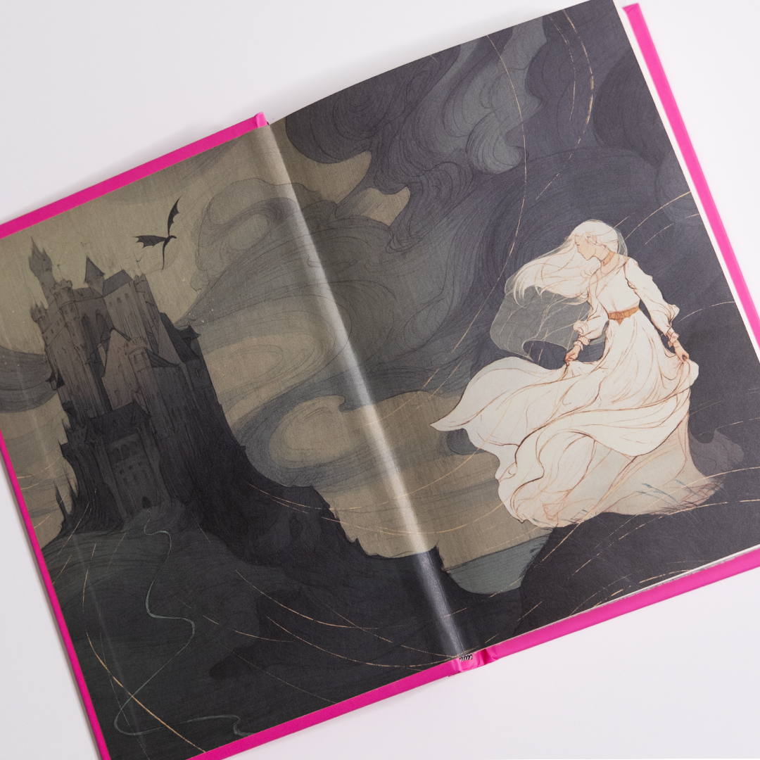 Ava Reid's "masterful retelling" (Publisher's Weekly) of Lady Macbeth is out today, and the first-edition hardcover features a hot pink case designed by <a href="/ellaytham/">Ella Laytham</a> and illustrated endpapers with art by <a href="/Marymetzgr/">Mary Metzger</a>! 🗡️ LADY MACBETH is available now: bit.ly/4dKlxpT