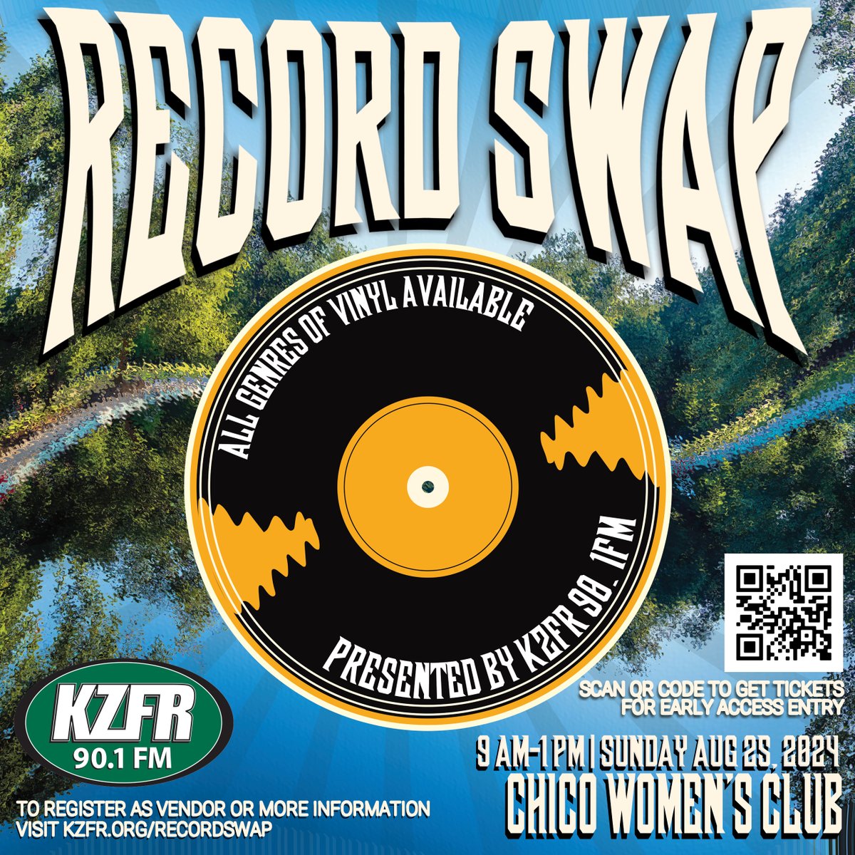 It's time for a Record Swap - Sun, 8/25! What's a record swap? Think of it as a farmers market for vinyl. All genres will be represented &amp; a Trivia Contest too! Event details at kzfr.org/events/920