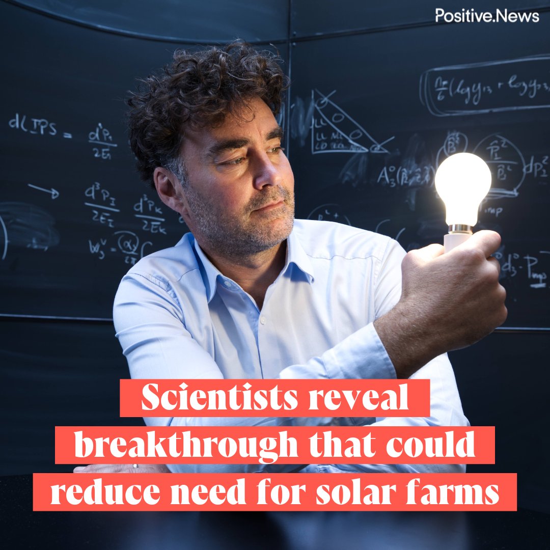 A 40-strong team of researchers at the department of physics at Oxford University have developed a solar cell so thin that it can be applied to buildings, cars and everyday objects 
positive.news/society/scient…