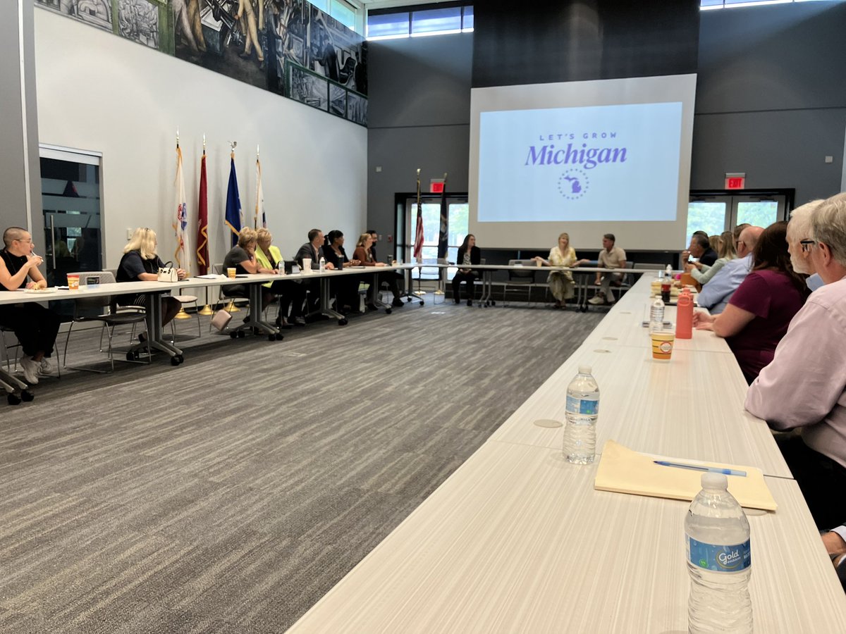 At the Connect Macomb event with Mark Hackel, Hillary Doe (Chief Growth and Marketing Officer at MEDC), and many business, local government, and education leaders at Velocity in Sterling Heights.