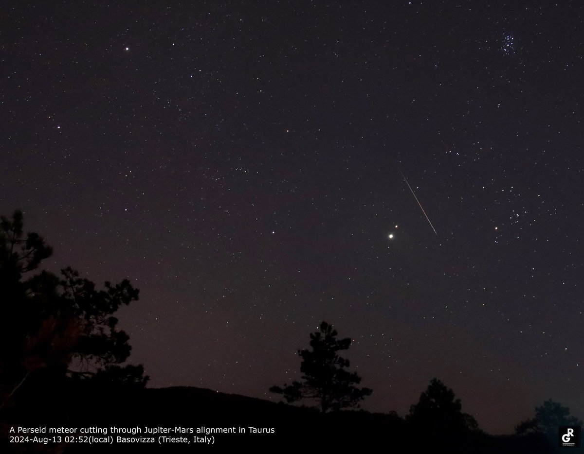 phgigliola's tweet photo. Grande serata ieri con il Centro Studi Astronomici Antares #Trieste al park "Rose d'Inverno" a San Lorenzo! Osservazione di #Perseidi, #aurora /SAR, congiunzione Giove-Marte e ripresa live di #Plutone, galassia M33, nebulosa Helix... al telescopio.
Foto: G.Antonazzi-G.Rizzarelli https://t.co/IAIVZWdwe9