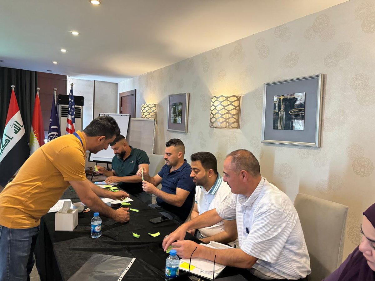 BinanEvans's tweet photo. Last week, IOM conducted a two-day workshop on basic MHPSS for officials from the Ministry of Migration and Displacement in Ninewa, Iraq. The goal was to equip them with knowledge and skills for humane &amp; improved return and reintegration assistance. https://t.co/RQxfJUAXsz