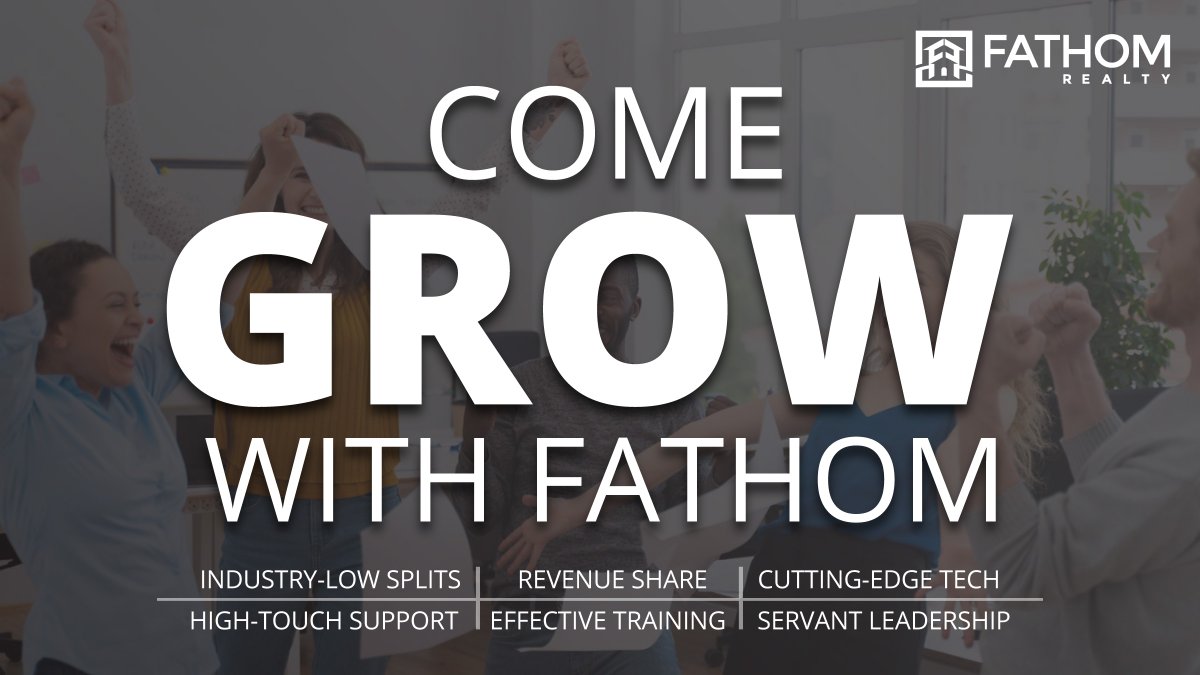 HarleyLtd's tweet photo. Fathom is dedicated to your success. With two of the industry’s lowest cost commission plans and a lucrative revenue share program, there’s never been a better time to join our Fathom Family. Together, we can achieve more. Come grow with Fathom! https://t.co/9gUpEPhv7w #RealEstate #RevenueShare #FathomRealty