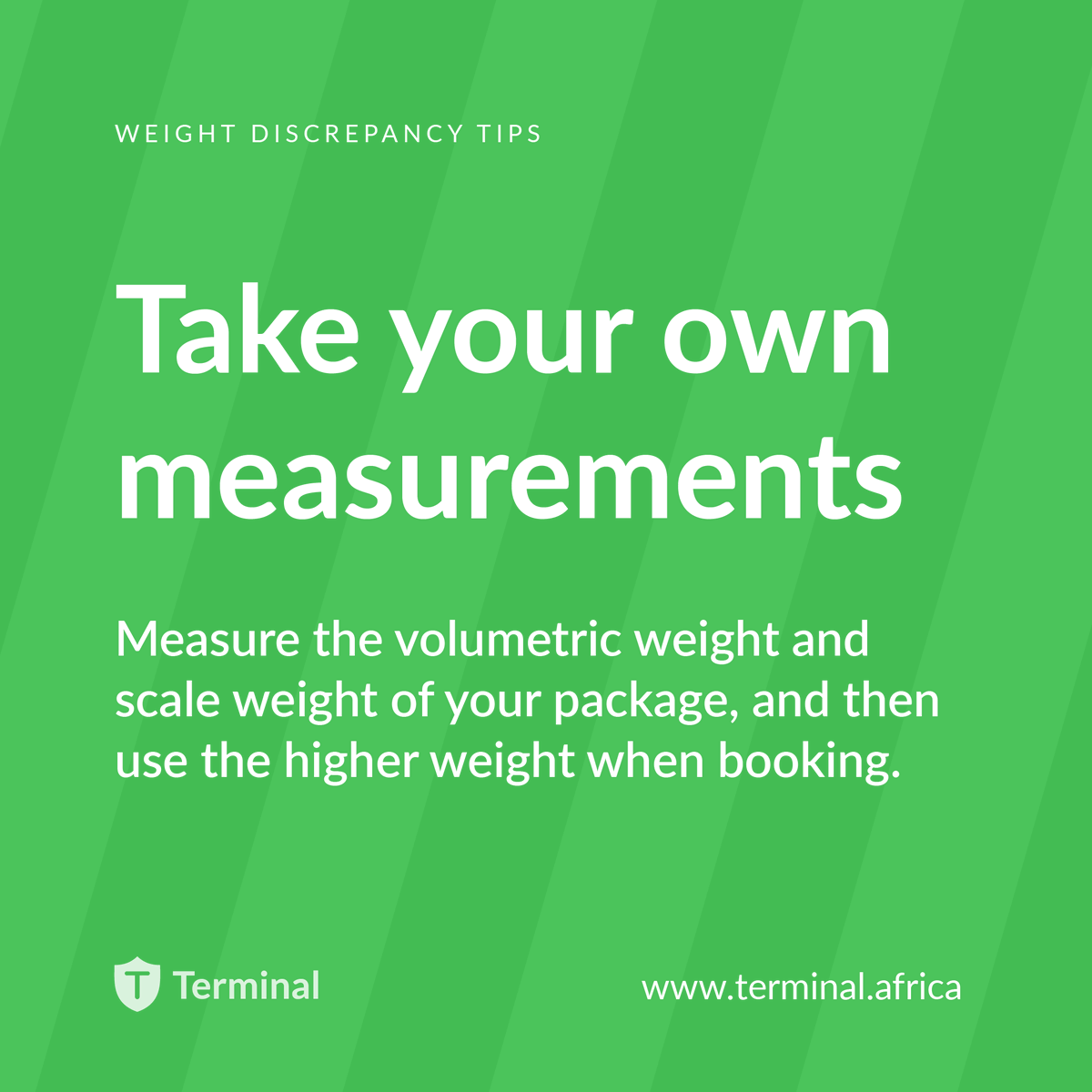 terminal_africa's tweet photo. 📦 Shipping Tips 101: Follow these tips to ensure smooth shipments every time and avoid weight discrepancy charges.
Learn more - https://t.co/MXSOYUNJEL
#TerminalAfrica #Logistics #SupplyChain #Shipping #Warehousing #delivery #LogisticsSolution #InternationalShipping #DHL https://t.co/zu5HrewEYj