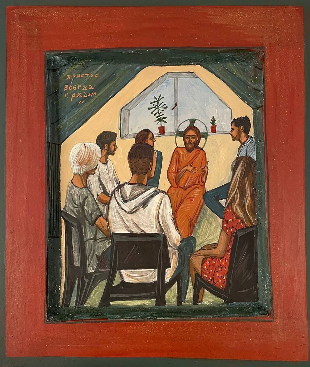 Not to be That Guy but it's worth pointing out that Bodko describes these fabulous pieces as religious art, not icons per se, more akin to the early modern lubok genre, regardless these are really wonderful, love to see fresh permutations of Orthodox art and iconography