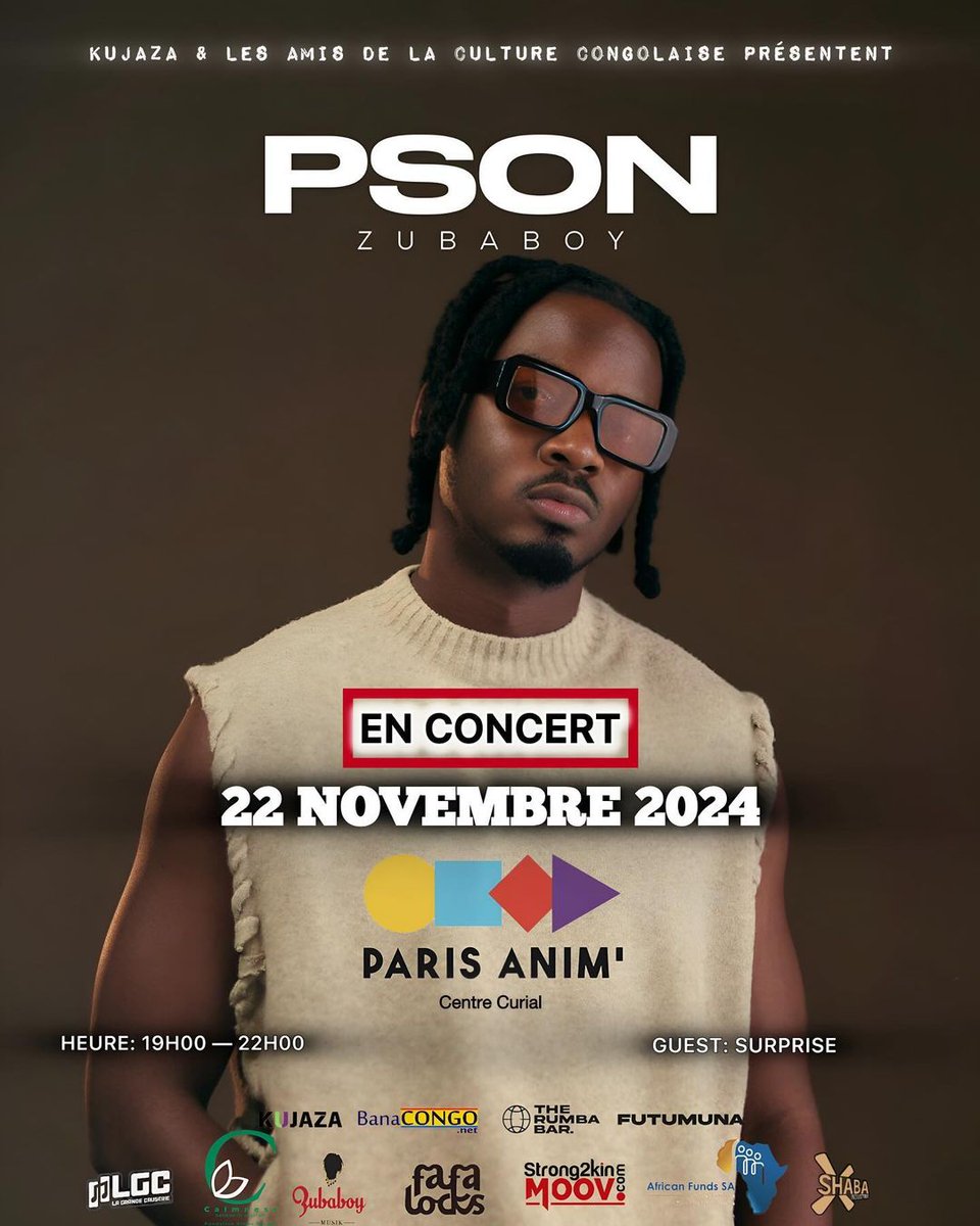 lgc_lachaine's tweet image. [ÉVÉNEMENT 📢🚨]

L'artiste @psonzubaboy en concert à Paris le 22 novembre prochain ! 🎤🔥

#LaGrandeCauserie #Pson #Concert 🎵🚨