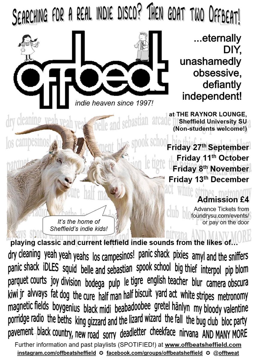 Offbeat indie night tweet media