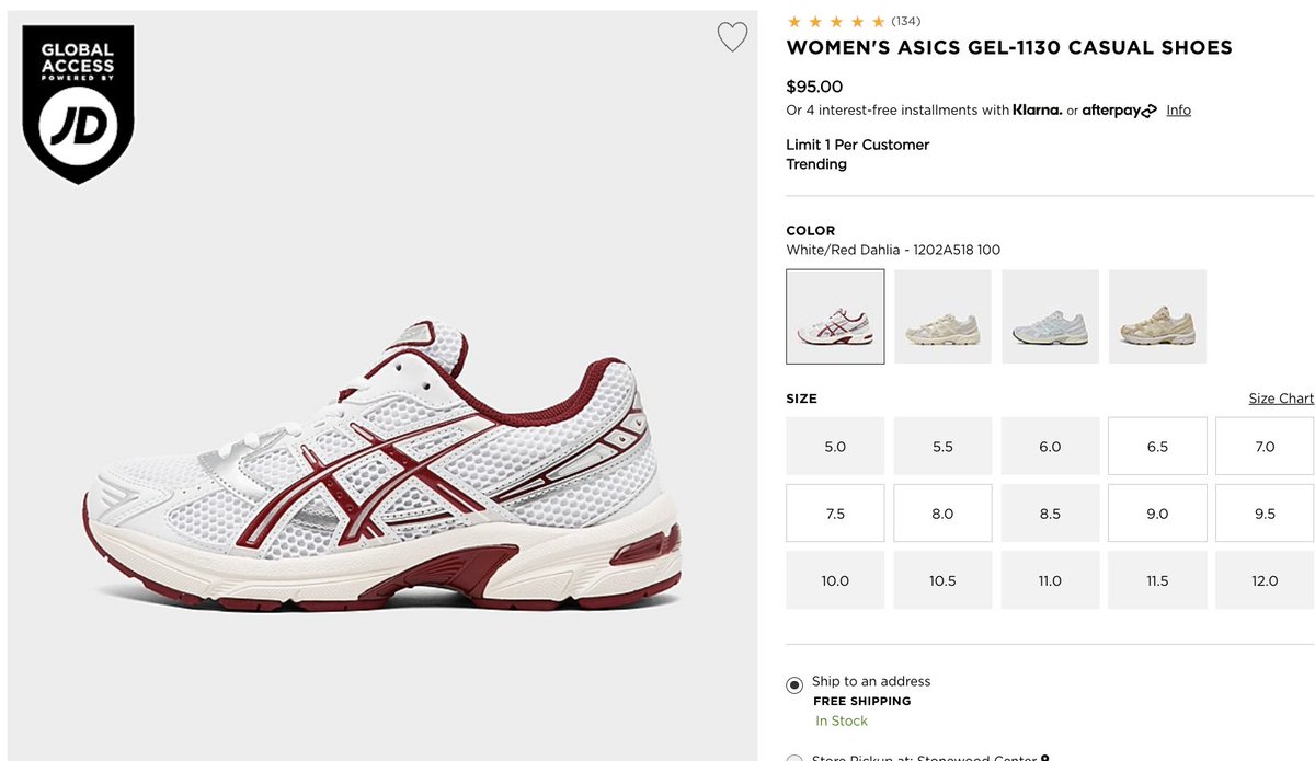 SOLELINKS's tweet photo. Ad: Few sizes restocked
Women’s ASICS Gel-1130 ‘White/Red Dahlia’

JD Sports:https://t.co/FJyL7anKX4
Finish Line:https://t.co/soeZi2mntA https://t.co/FgaMAEsuSL