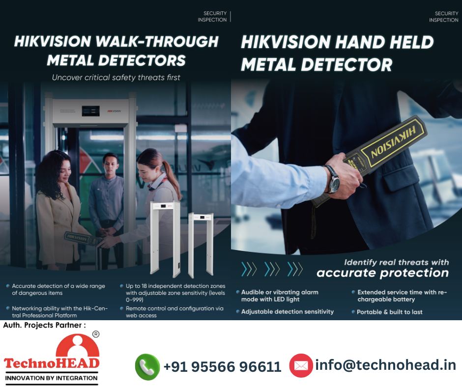 technoheadcctv's tweet photo. Stay Ahead with Hikvision Walk-Through and Handheld Metal Detectors!

As the Authorized Projects Partner, TECHNOHEAD is here to provide these advanced security solutions to ensure your safety.

Contact us today at +91 95566 96611 https://t.co/e4xzagecCI