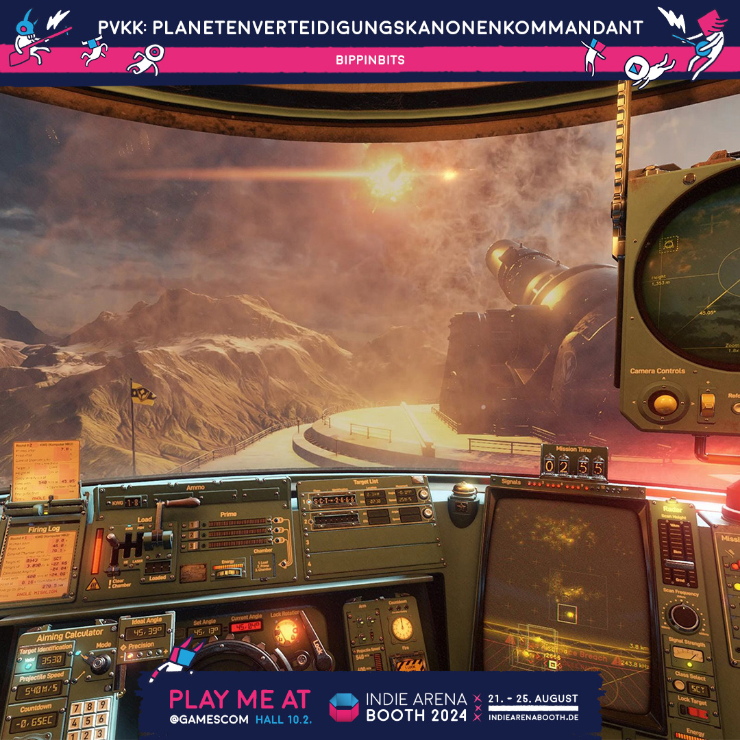 🕹️PVKK🕹️
Do you like pressing buttons, turning dials and pulling levers? Do you like analogue retro tech? Do you like being imprisoned and lied to? Then we (who made Dome Keeper) got the perfect game for you with PVKK: Planetenverteidigungskanonenkommandant!

@BippinBits