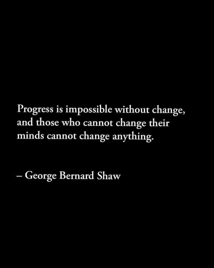 Change is necessary for progress! ❤️