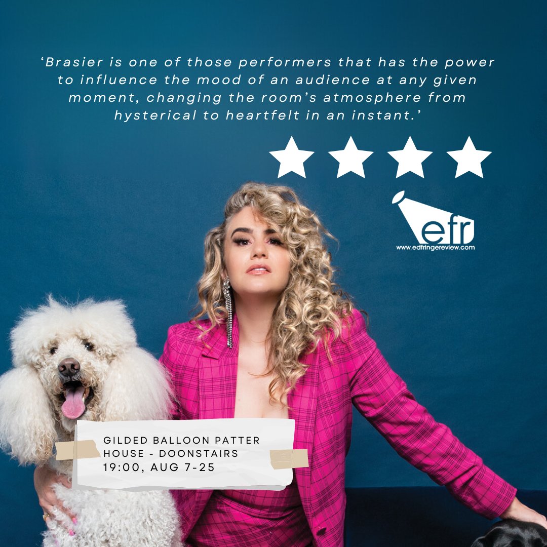 PBJ Management (@pbjmanagement) on Twitter photo Ed Fringe Review have awarded Michelle Brasier's 'Legacy' four stars! ⭐️⭐️⭐️⭐️ <a href="/michellebrasier/">Michelle Brasier</a>
Book to see the show 🎟️ :
tickets.edfringe.com/whats-on/miche…
Read the full review 👇
edfringereview.com/review/e/Mxgj8… Ed Fringe Review have awarded Michelle Brasier's 'Legacy' four stars! ⭐️⭐️⭐️⭐️ <a href="/michellebrasier/">Michelle Brasier</a>
Book to see the show 🎟️ :
tickets.edfringe.com/whats-on/miche…
Read the full review 👇
edfringereview.com/review/e/Mxgj8…