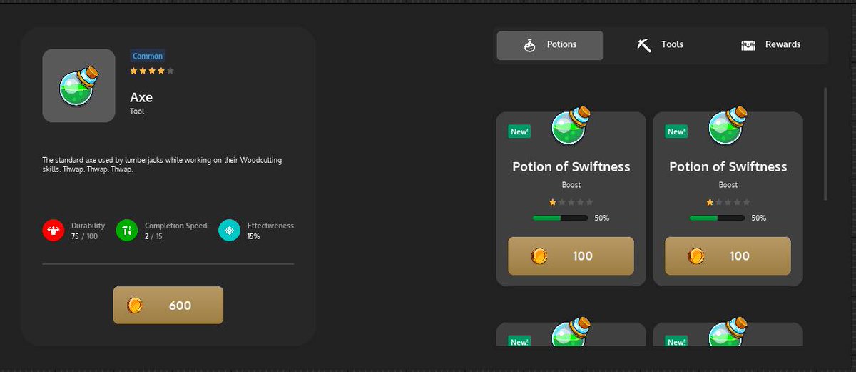 Dawn of Crypton's Item Shop is shaping up, with all manner of items being made available to procure and use in advancing on quests.

Grab yer potions, tools, and rewards, Wizards and Elves!

#Avalanche #BlockchainGaming