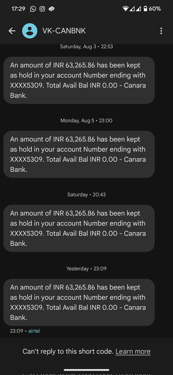 sriramr92's tweet photo. Sort this out @canarabank   I'm not even an account holder #spamming https://t.co/G50tADR7Dc