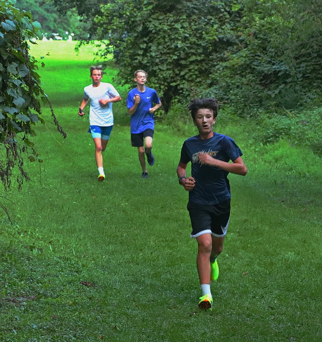VermeulenJim's tweet photo. Accelerating Toward the Start: Wildcat XC runners are enjoying the benefits of  their 'summer season' as they move closer to the official  one. https://t.co/QfVwIcgDsg