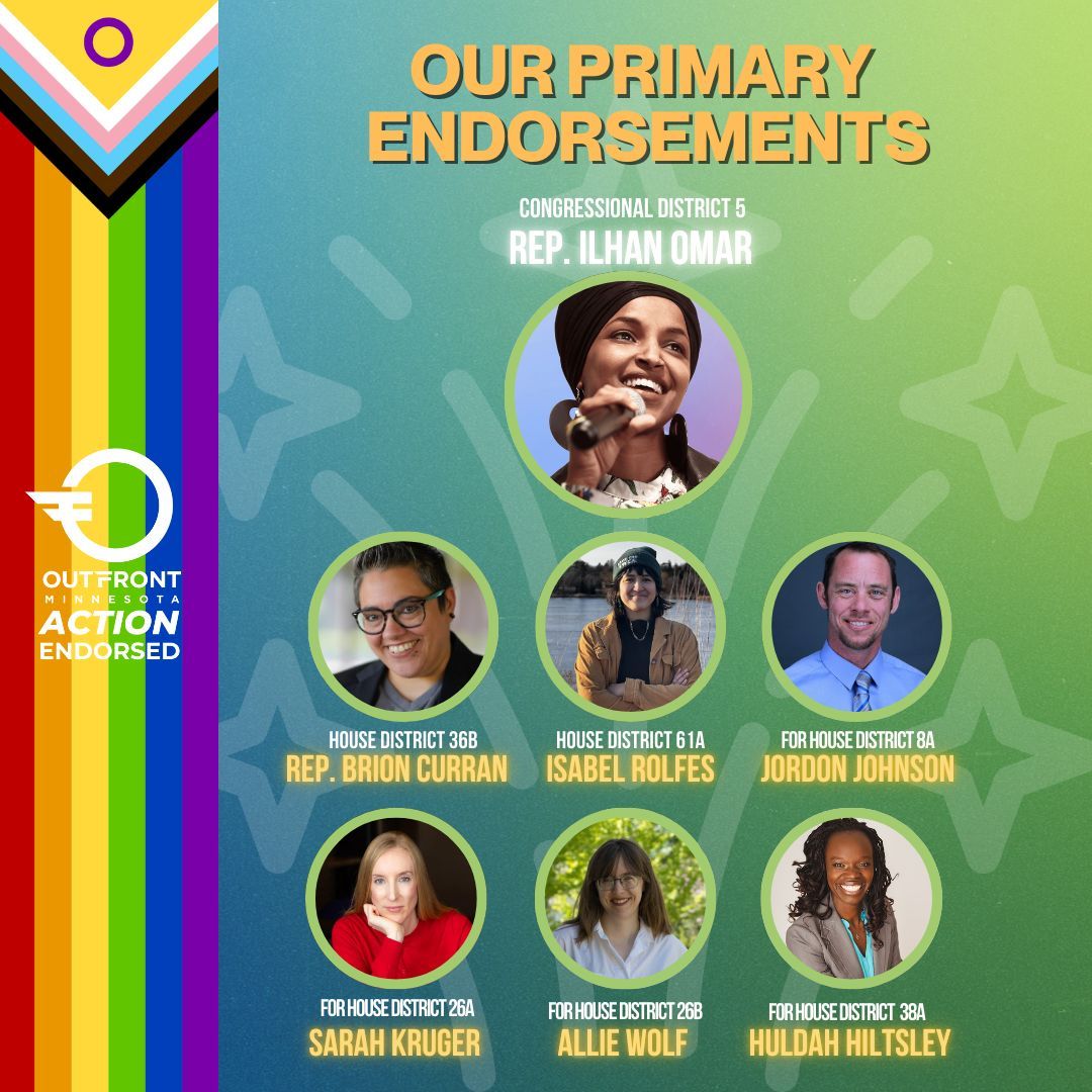 OutFrontPAC's tweet photo. #VOTE TODAY FOR #QUEER AND ALLIED CANDIDATES!
@IlhanMN #BrionCurran @Isabel4House #JordonJohnson @KrugerMNHouse @Allie4MNHouse @Huldah4House Onward to victory!
#MN #MniSota #CD5 #MNCD5 #Congress #IlhanOmar #OutFrontMN #MNLeg #2SLGBTQ #Queer #MN #Politics #MNpolitics #QOTV #GOTV https://t.co/CZpX0PzMkK