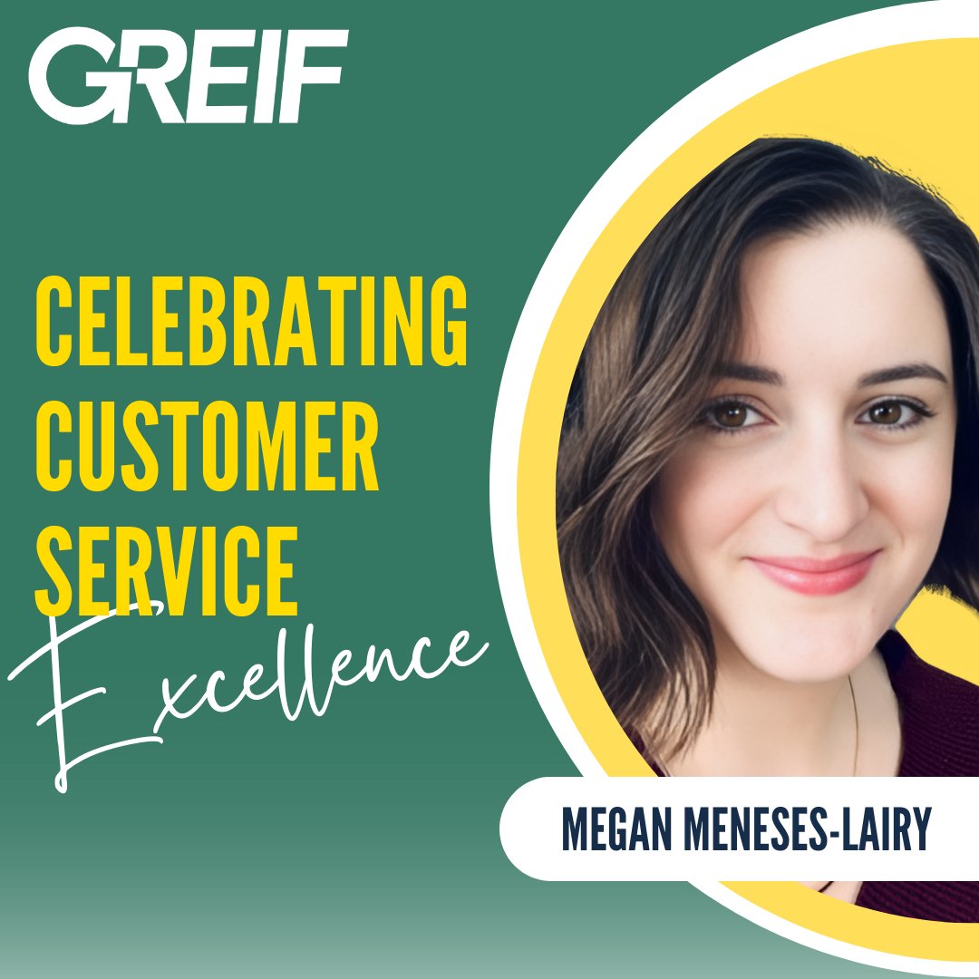 Discover #BeLegendary in action! Read about Megan Meneses-Lairy’s customer service excellence story and lean how we are elevating our customers with Legendary Customer Service. bit.ly/4djTpK6 

#PackagingSuccessTogether #CustomerService #LifeAtGreif