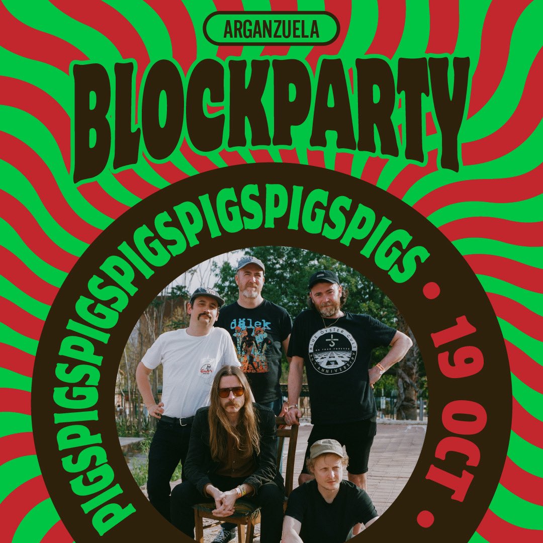 Pigs Pigs Pigs Pigs Pigs Pigs Pigs (@pigsx7) on Twitter photo We’ll be heading to Madrid for <a href="/blockpartyarg/">BlockPartyArganzuela</a> on October 19th. Emocionante!
Tix on sale now. x We’ll be heading to Madrid for <a href="/blockpartyarg/">BlockPartyArganzuela</a> on October 19th. Emocionante!
Tix on sale now. x