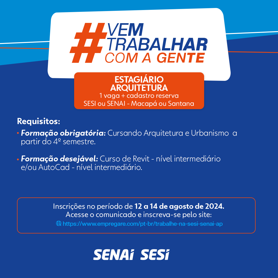 SenaiAmapa's tweet photo. Se liga!
Acesse o link https://t.co/PnN2IkfbB1 e participe do nosso processo seletivo!
#VemSerSesiSenai https://t.co/O44Sn9cJyp