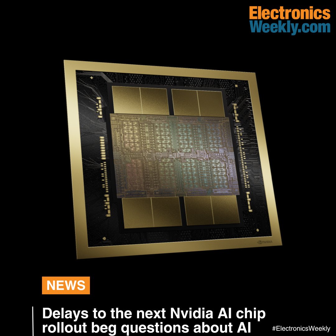 ElectronicsNews's tweet image. Nvidia is said to be facing problems with its latest AI chip, Blackwell, as an influential hedge fund says AI is overhyped.

To find out more Blackwell and its corresponding problems click the link below.

ow.ly/qB1q50SUHCr

#ew #electronicsweekly #Nvidia #AI