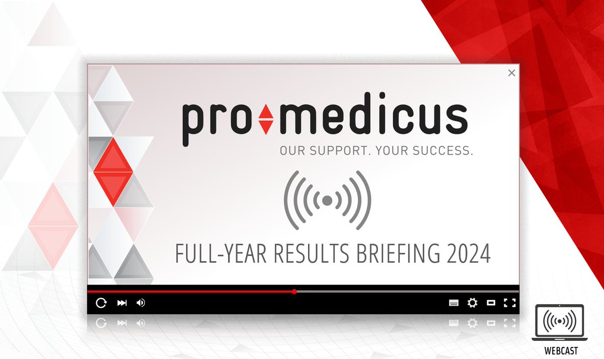 Please join us for the Pro Medicus (ASX: PME) FY24 Results webcast 8/14 11:00 AM AEST (8/13 9:00 PM EDT). Register: ccmediaframe.com/?id=LKlPVfLV  <a href="/Visage_Imaging/">Visage Imaging</a> #Visage7 #CloudPACS #SaaS #PlatformForTheFuture #PoweredBySpeed