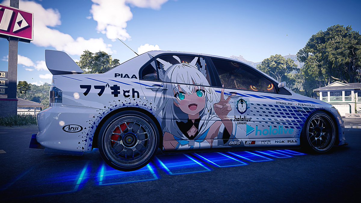 ザクルーモーターフェス痛車作ったのだ(*'ω' *) #ホロライブ #大神ミオ