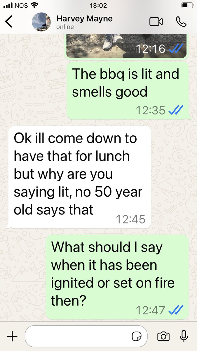 Conversation with my teenage son. I guess it’s a #generation thing.